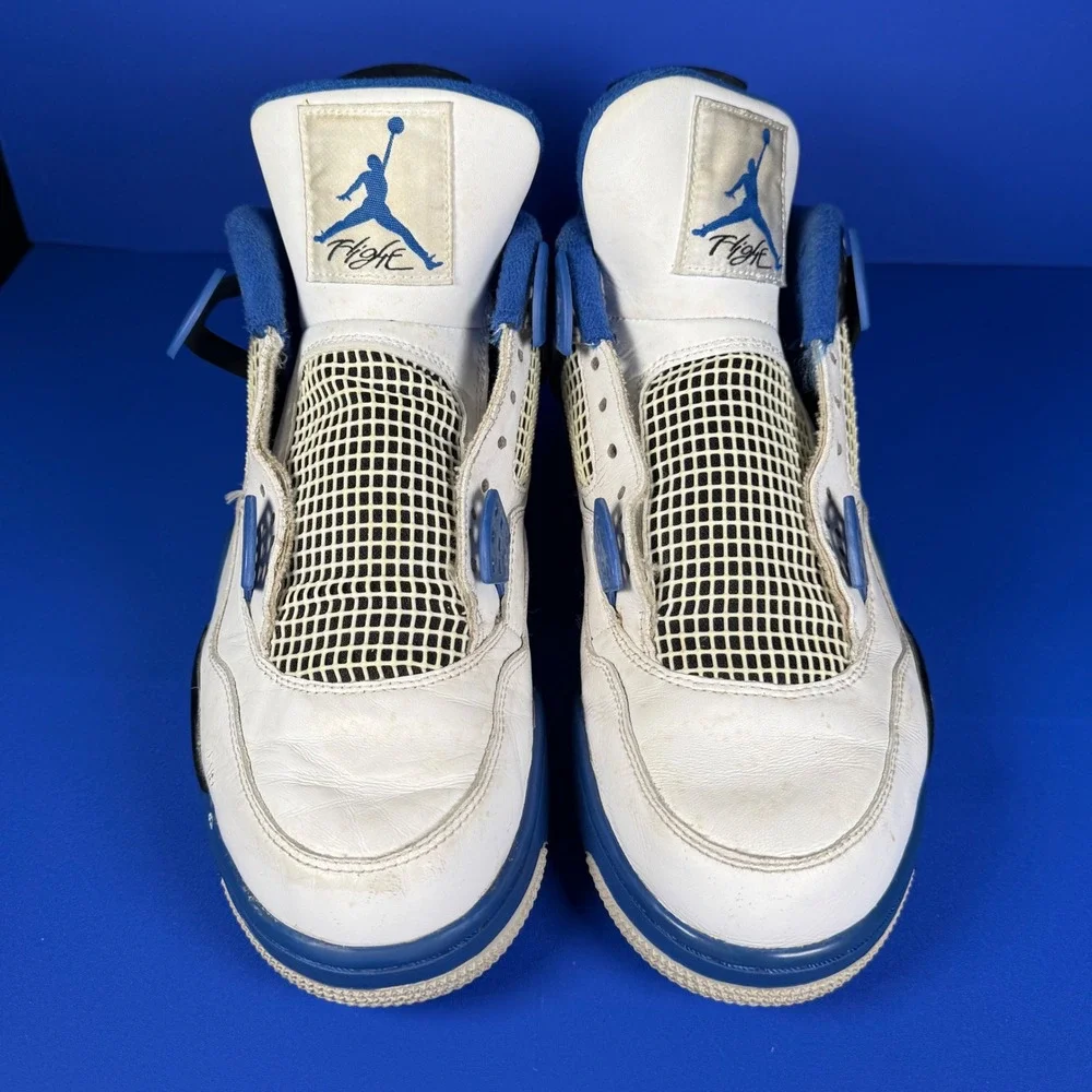 Jordan‎ 4 Retro White Varsity Blue 308497-117 Men's 12 Athletic Sneakers READ